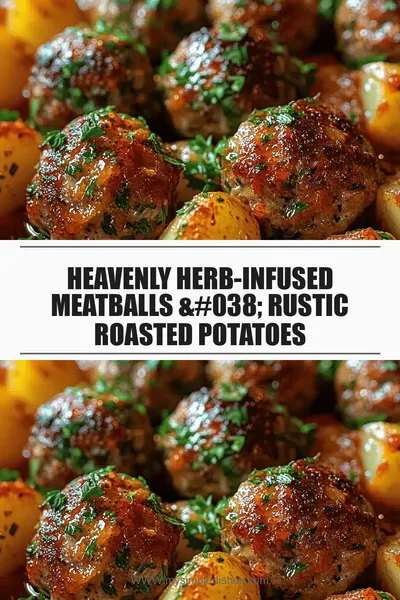 Heavenly Herb-Infused Meatballs & Rustic Roasted Potatoes