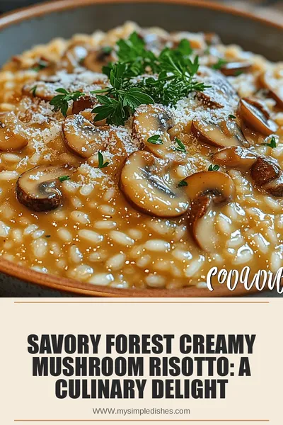 Savory Forest Creamy Mushroom Risotto: A Culinary Delight