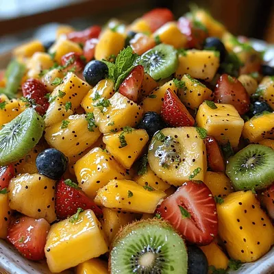 Tropical Fruit Melange with Honey Lime Bliss: A Refreshing Delight