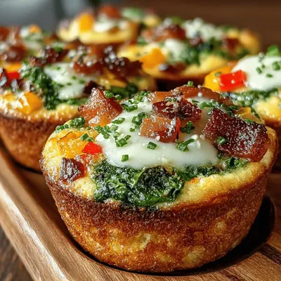 Savory Spinach & Bacon Egg White Muffins