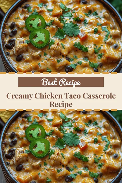 Creamy Chicken Taco Casserole Recipe