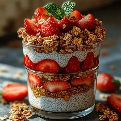 Strawberry Bliss Chia Parfaits