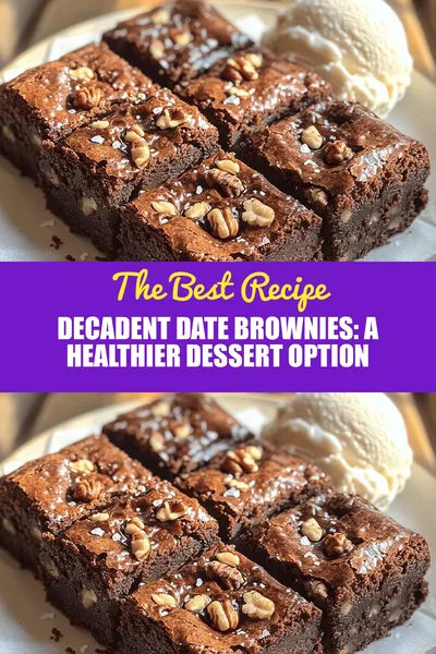 Decadent Date Brownies: A Healthier Dessert Option