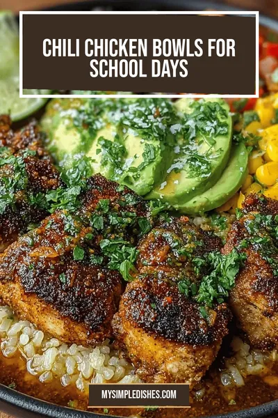 Chili Chicken Bowls for School Days