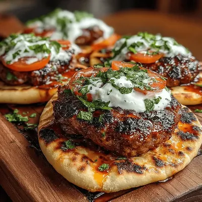 Mediterranean Lamb Burgers with Tzatziki
