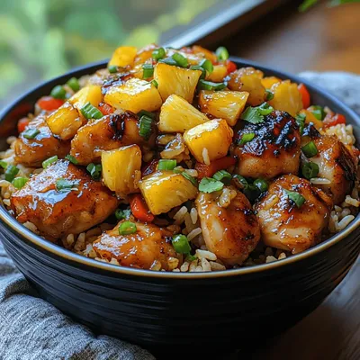 Tropical Delight: Pineapple Chicken and Rice