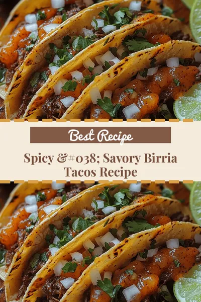 Spicy & Savory Birria Tacos Recipe