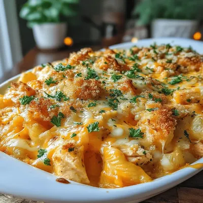 Effortless Cheesy Pumpkin & Chicken Bake: A Comforting Fall Delight