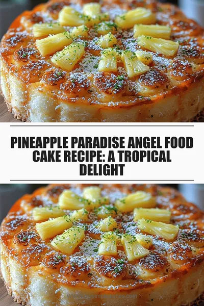 Pineapple Paradise Angel Food Cake Recipe: A Tropical Delight