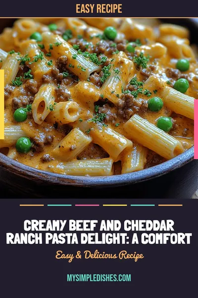 Creamy Beef and Cheddar Ranch Pasta Delight: A Comfort Food Classic