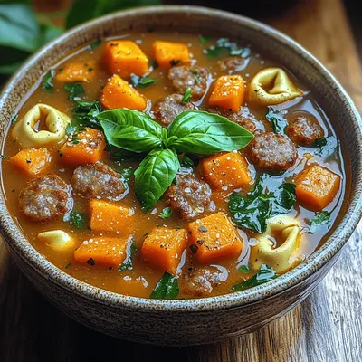 Cozy One-Pot Butternut Squash and Sausage Tortellini Soup