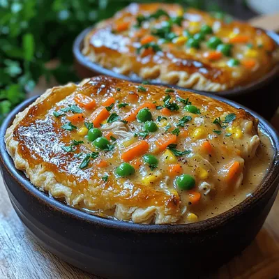 Savory Comfort: Creamy Chicken Pot Pie Bowls