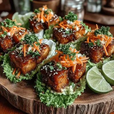 Sticky Glazed Tofu Lettuce Boats: A Flavorful and Nutritious Delight