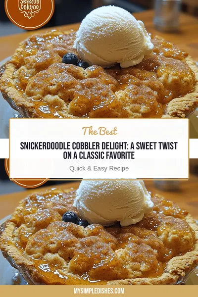 Snickerdoodle Cobbler Delight: A Sweet Twist on a Classic Favorite