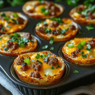 Mini Breakfast Taco Casserole Bites