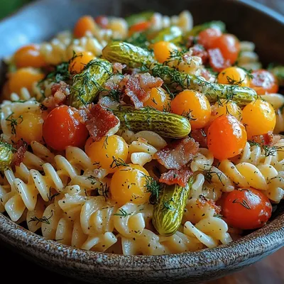 Tangy Delight: Creamy Dill Pickle Pasta Salad Recipe