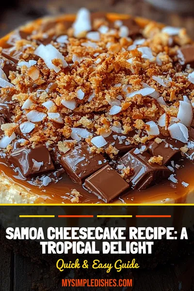 Samoa Cheesecake Recipe: A Tropical Delight