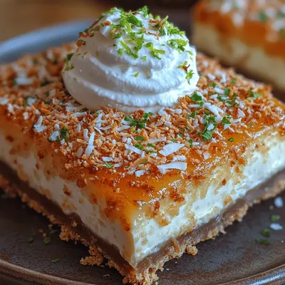 Coconut Dream Cheesecake Bars