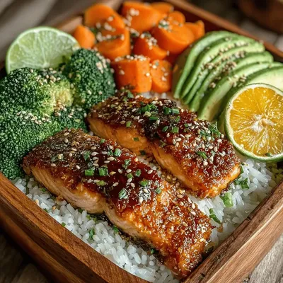 Sweet and Spicy Glazed Salmon Bowls