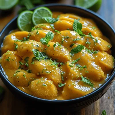 Tropical Bliss Mango Lime Sorbet
