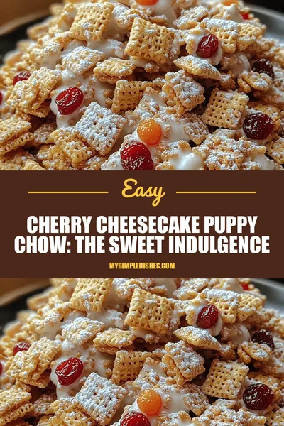 Cherry Cheesecake Puppy Chow: The Sweet Indulgence