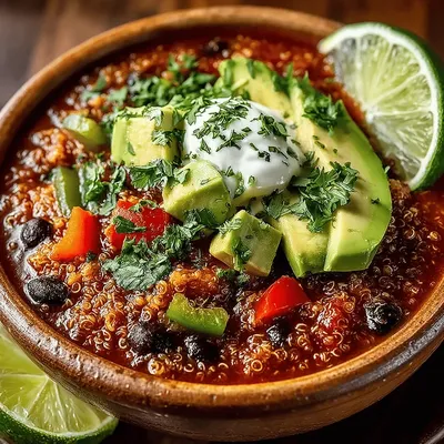 Spicy One-Pot Quinoa and Black Bean Chili