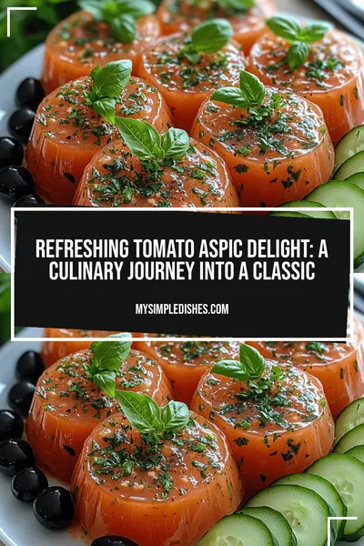Refreshing Tomato Aspic Delight: A Culinary Journey into a Classic Gelatin Dish