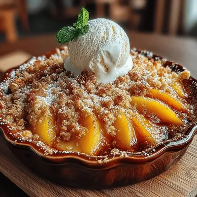 Rustic Peach Cobbler with Oats