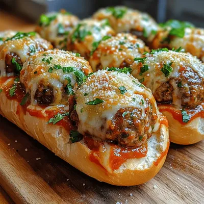 Heavenly Italian Meatball Subs with Mozzarella