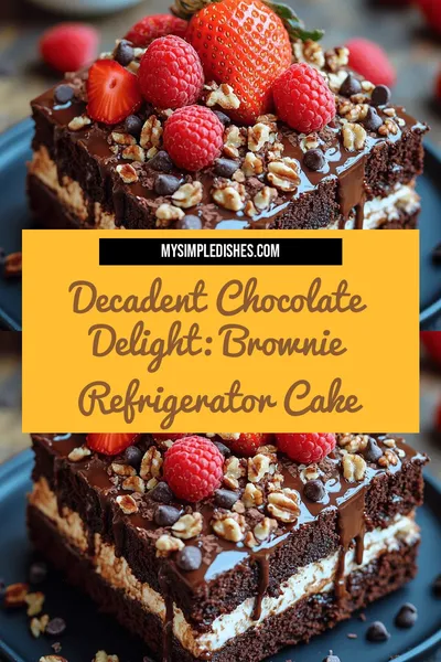 Decadent Chocolate Delight: Brownie Refrigerator Cake