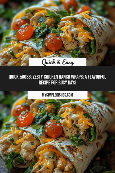 Quick & Zesty Chicken Ranch Wraps: A Flavorful Recipe for Busy Days