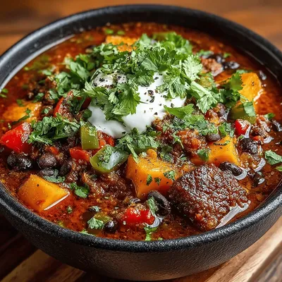 Hearty Fall Veggie Chili with Sweet Potatoes
