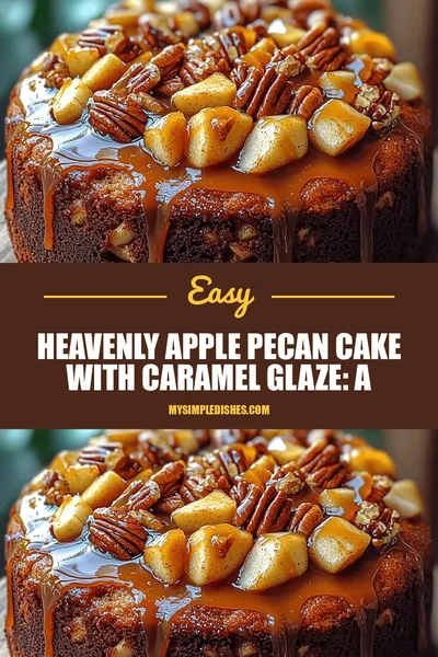 Heavenly Apple Pecan Cake with Caramel Glaze: A Comforting Dessert Recipe