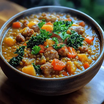 Hearty Lentil and Sausage Stew
