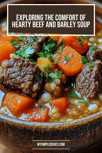 Exploring the Comfort of Hearty Beef and Barley Soup
