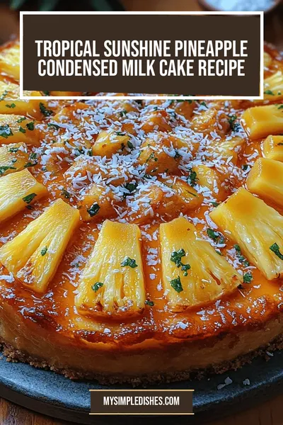 Tropical Sunshine Pineapple Condensed Milk Cake Recipe