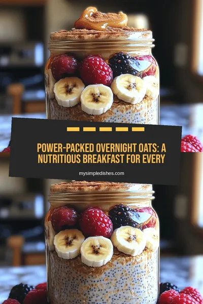 Power-Packed Overnight Oats: A Nutritious Breakfast for Every Lifestyle