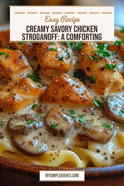 Creamy Savory Chicken Stroganoff: A Comforting Classic Recipe