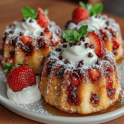 Frozen Yogurt Strawberry Muffin Rings