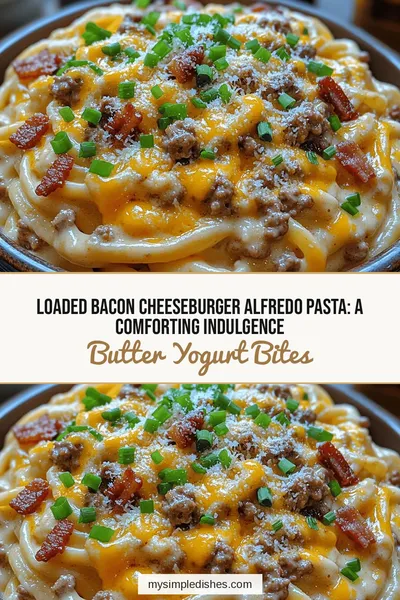 Loaded Bacon Cheeseburger Alfredo Pasta: A Comforting Indulgence