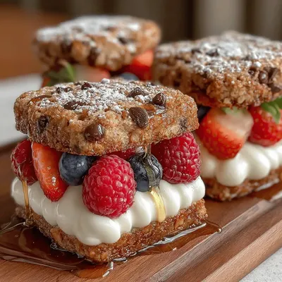 Frozen Berry Yogurt Cookie Sandwiches