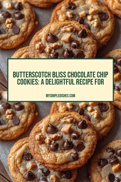 Butterscotch Bliss Chocolate Chip Cookies: A Delightful Recipe for Sweet Indulgence