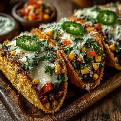 Mini Veggie Queso Taco Boats Recipe