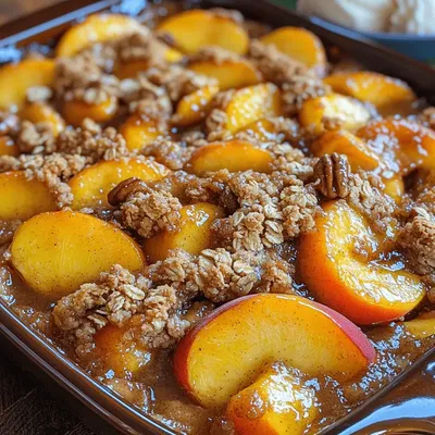 Buttery Brown Sugar Peach Crisp Recipe