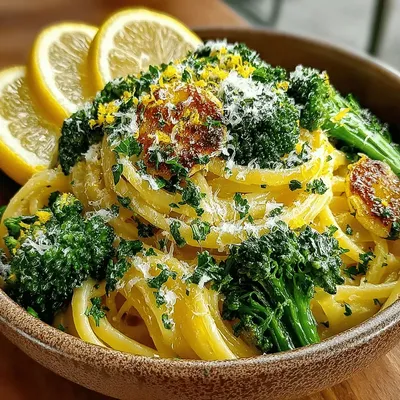 Zesty Lemon Garlic Pasta with Broccoli