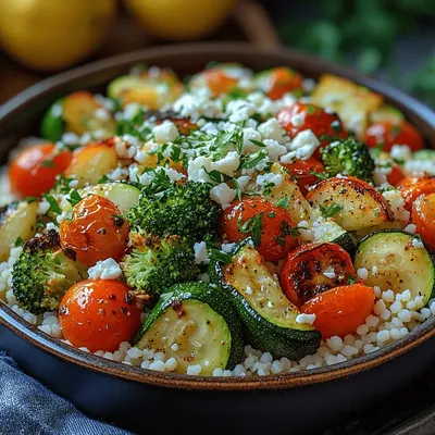 Rainbow Roasted Veggie Couscous Bowls: A Vibrant and Nutritious Delight