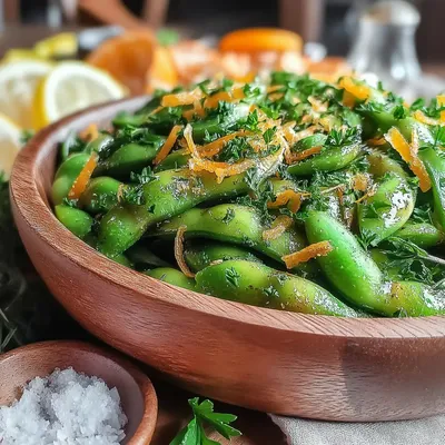 Herb Roasted Air Fryer Garlic Edamame
