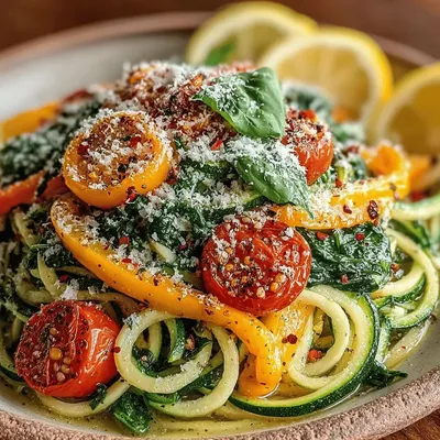 Garlic Parmesan Zucchini Noodle Stir Fry Recipe