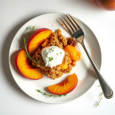 Sweet & Spicy Peach Crumble Recipe