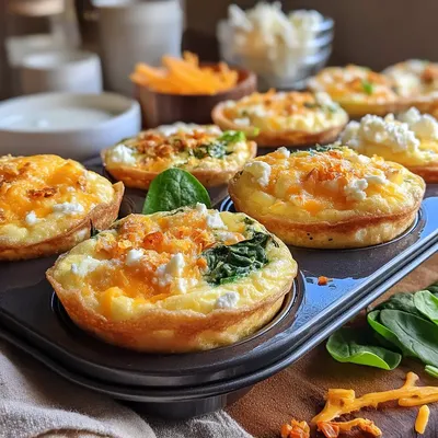 Savory Spinach Delight: Easy Eggs Florentine in a Muffin Tin